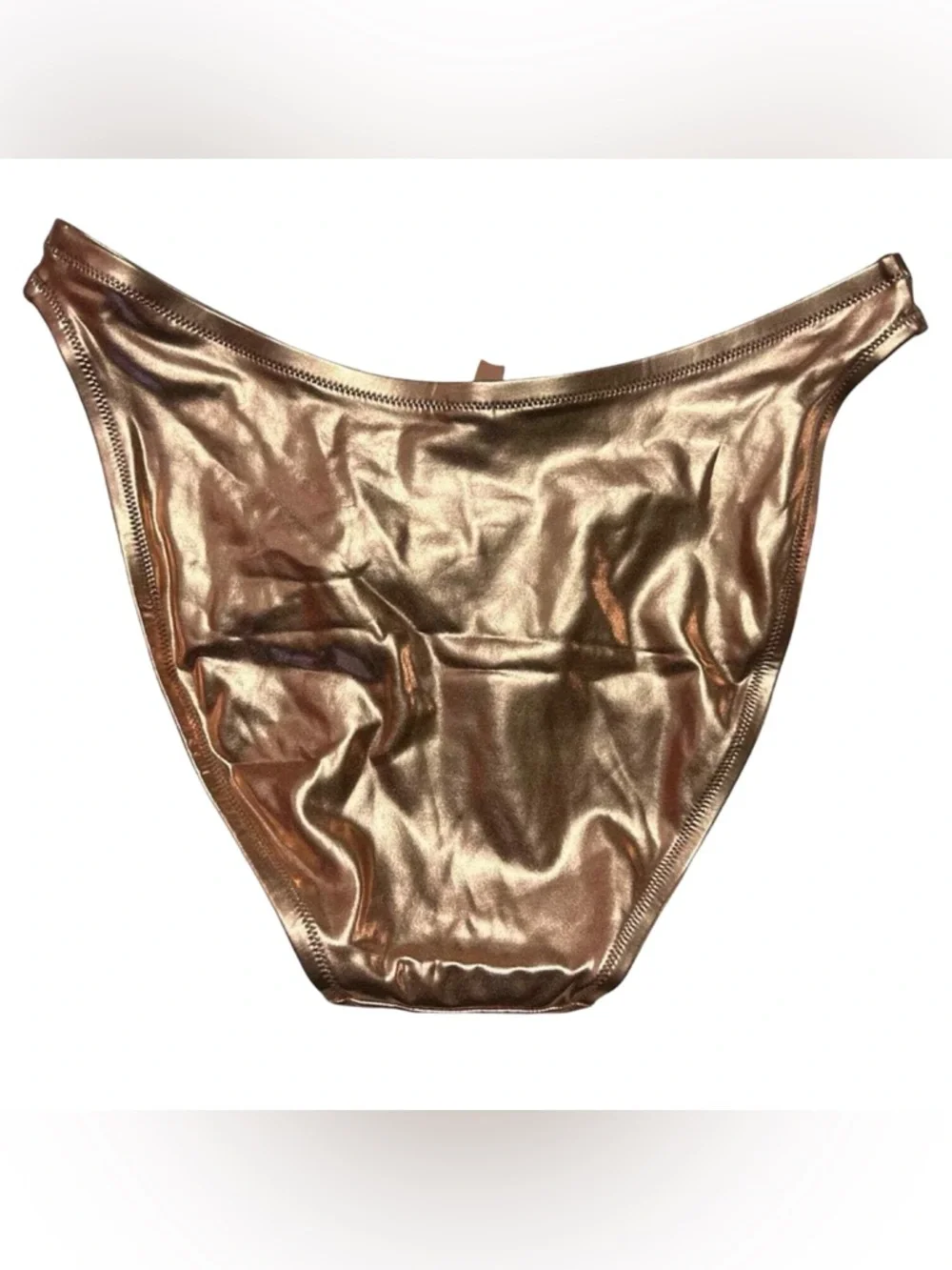 NWT Skims Metallic Champagne Swim Dipped Mid Waist Bikini Bottom Size 4X NWT